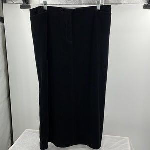 Vintage Tommy Hilfiger Y2K Black Velvet Maxi Skirt Size 16